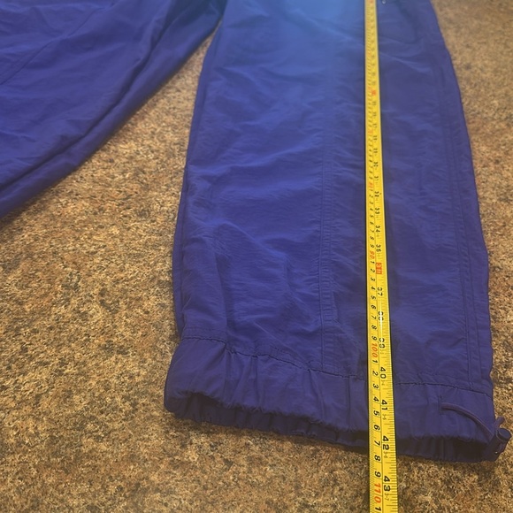 Zenana Windbreaker Smocked Pant Size XL Blue High Waist Pull On Front Pockets - Picture 13 of 13